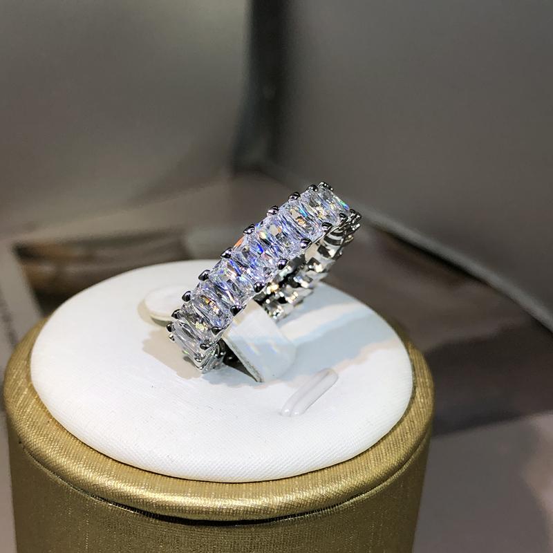 Elegant Female  Sterling copper Big Water Drop Zircon Stone Ring Finger Rings For Women Promise Love Valentine's Day Gifts