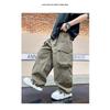 Boys Casual Loose Straight Wide Leg Thin Cargo Long Pants For Kids
