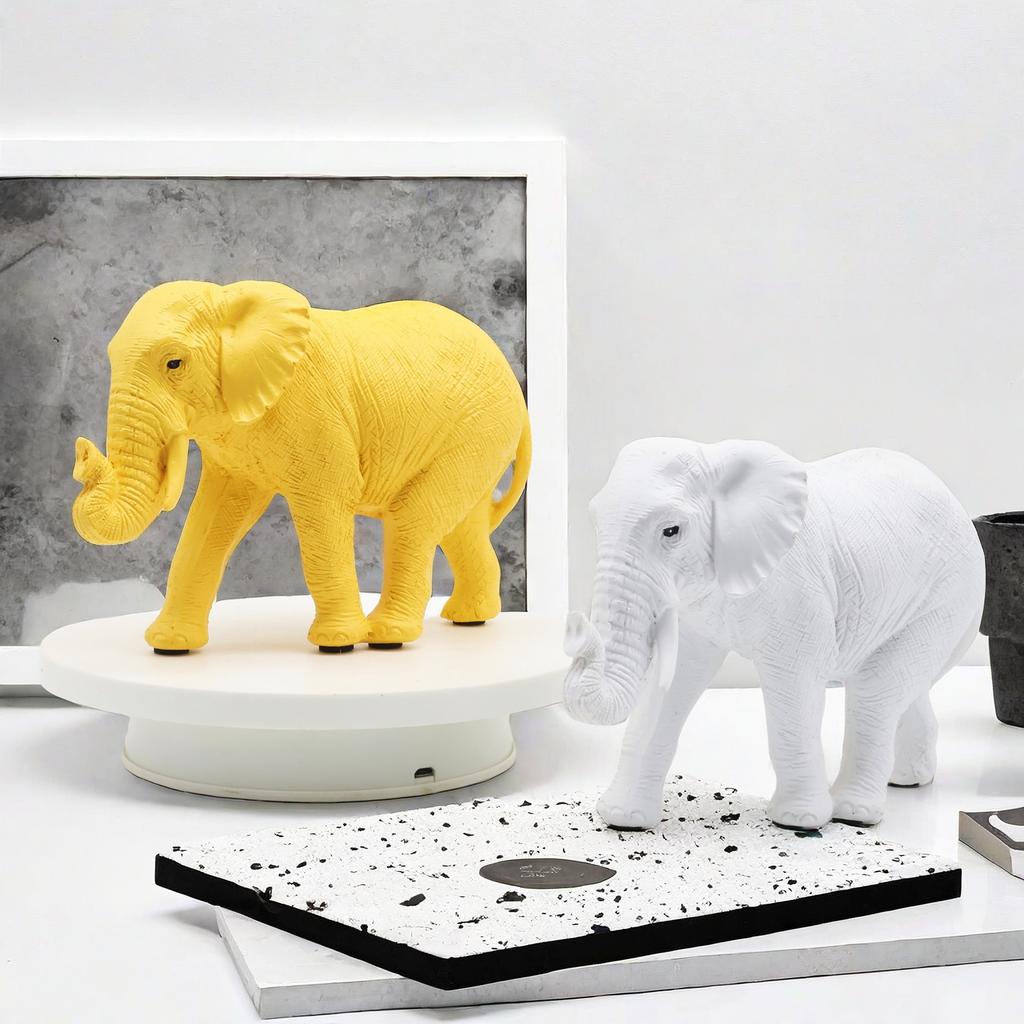 New Creative Modern Simple Solid Color Elephant Home Interior Office Resin Craft Ornaments