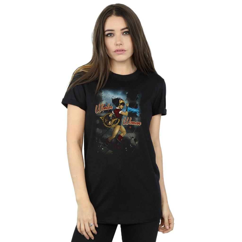 DC Comics Womens/Ladies Wonder Woman Bombshell Cover Cotton Boyfriend T-Shirt