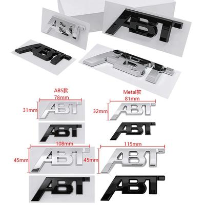 3D Metal ABT Sticker Car Rear Trunk Letter Badge for Volkswagen VW ABT Logo GTI Golf 7 Bora Passat Jetta Tiguan Sagitar Magotan