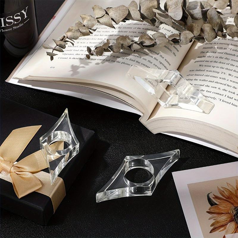 2pcs Clear Page Spreader, Transparent Thumb Bookmark For Readers Book Lovers Bookworm Literary Gifts Reading Book Accessories