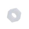 50Pcs Hex Nuts Plastic Environmental   Corrosion White Resistance Hexagonal Nuts for Industrial Accessories