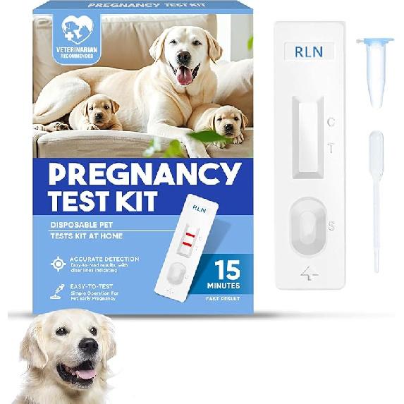 Dog Pregnancy Test Kit, Early Pregnancy Test for Dogs & Cats, Fast and Accurate Home Testing, Results Within 15 Minutes белый