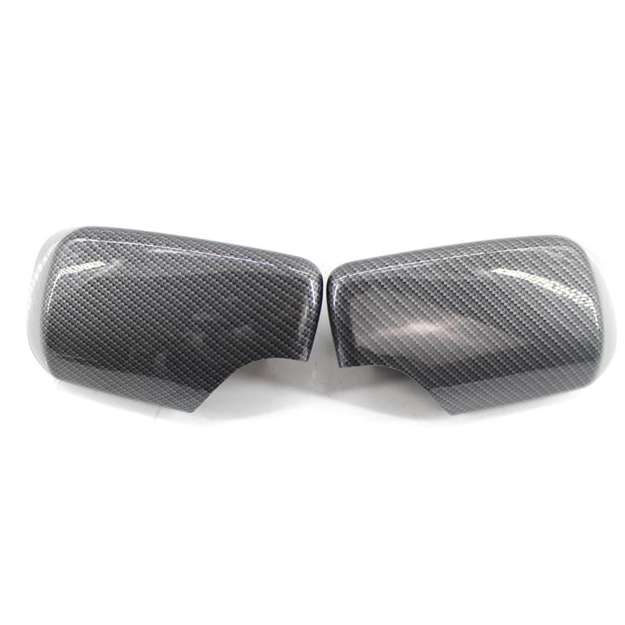 1 Pair Cover Cap for Door Mirror L&R Side Carbon Fiber Print For BMW 3 Series E46 98-05 51168238376, 51168238375