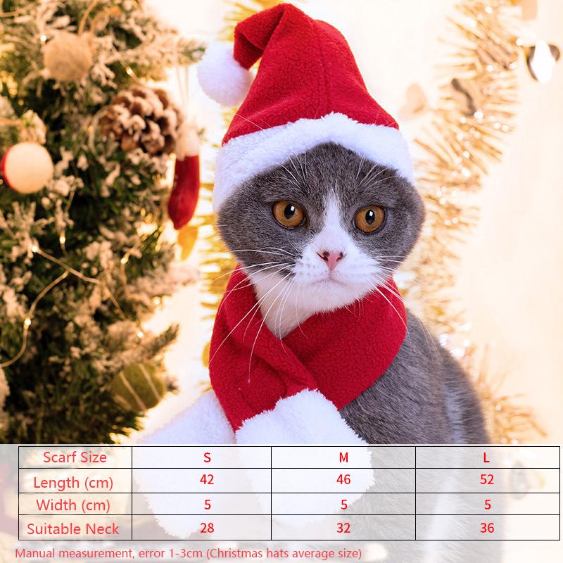 Christmas Dog Clothes Cute Cat Dog Hat Costume Headwear Santa Claus Pet Cloth  Christmas Decoration Dog Accessories
