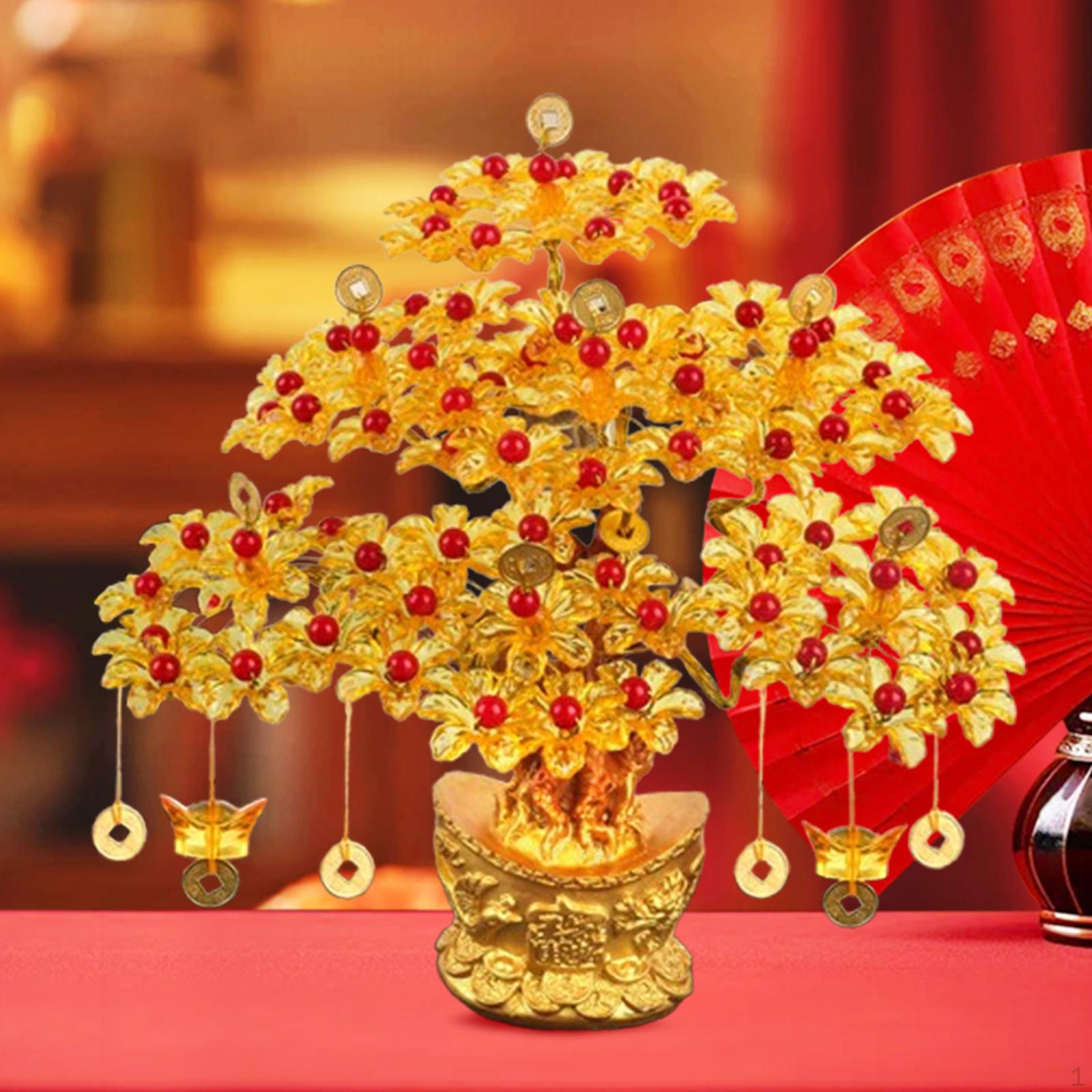 

Статуя Денежного дерева своими руками, статуэтка фэн-шуй, коллекционная, китайское украшение на удачу, благословение Style C