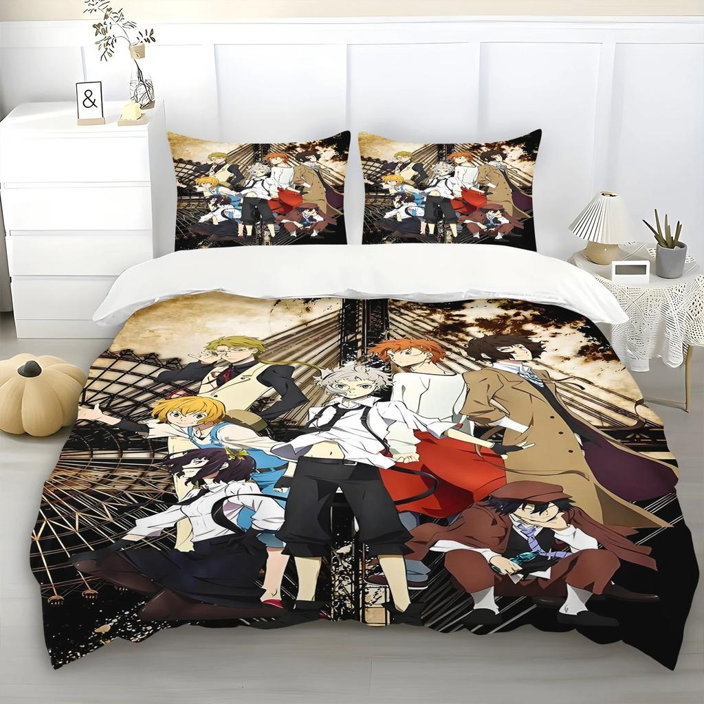 3D Printed Bungo Stray Dogs Anime Nakahara Bedding Set for Boys Girls Duvet Cover Twin Queen King Full Single Double Sizes