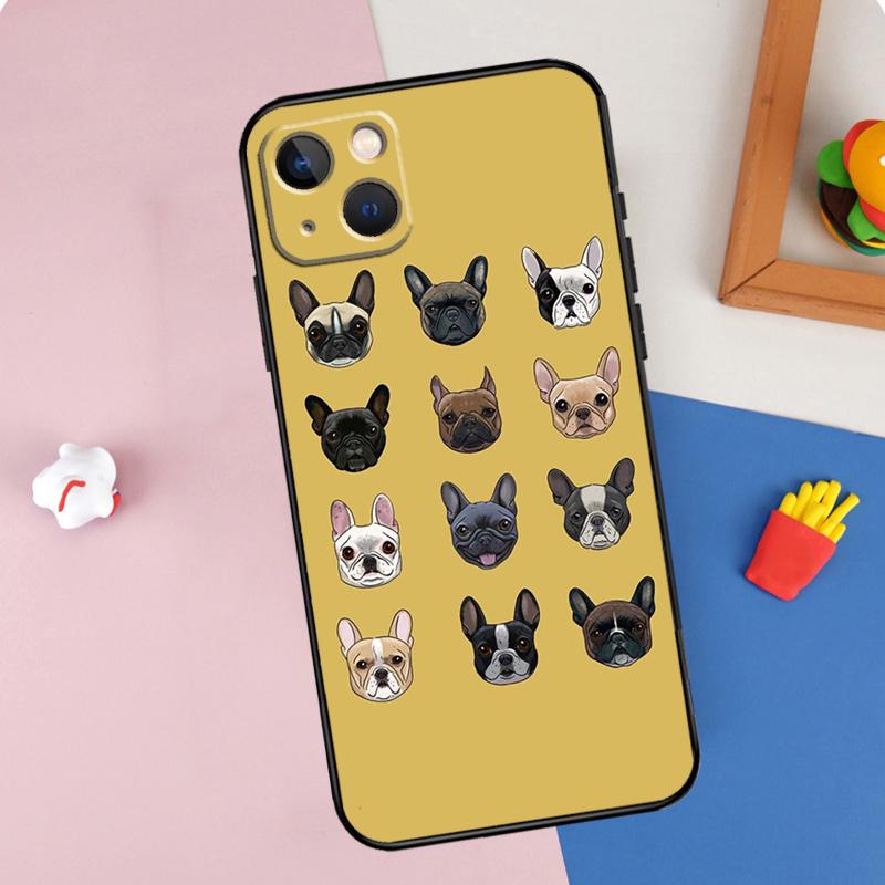 French Bulldog Phone Case For iPhone 16 Pro Max 11 12 13 14 15 Pro Max Mini XR 15 16 Plus 16e Cover Shell