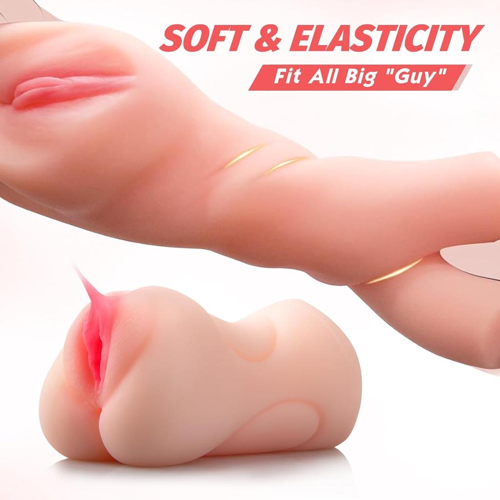 1pcs 2 In 1 Male Masturbator with Realistic Face, Vagina Deep Throat Oral Sex Stroker, Portable Blowjob Sex Doll Fake Pussy, Toys for Men Masturbation