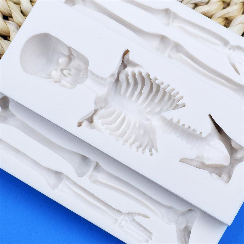 Skeleton Halloween Skeleton Body Silicone Molds Fondant Cake Decorating Tools Sugarcraft Candy Clay Chocolate Gumpaste Mold