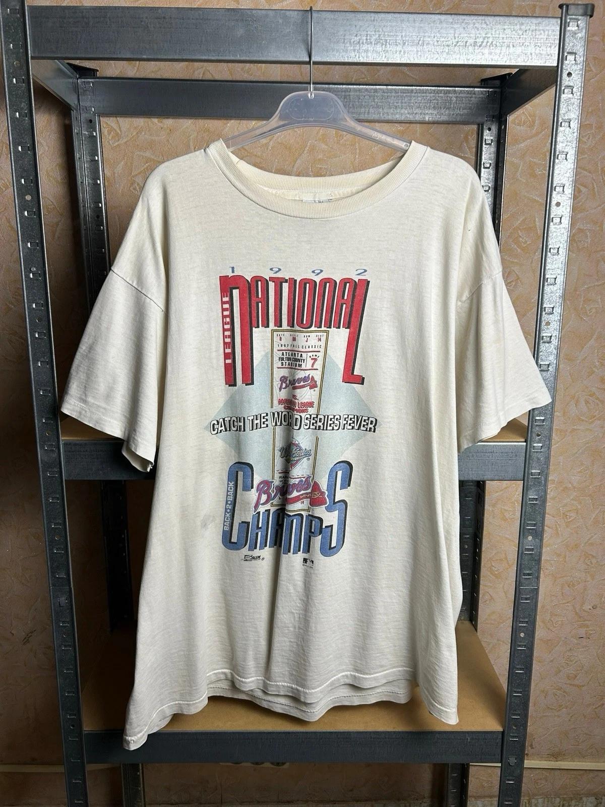 Vintage 1992 Atlanta Braves Back2Back League T-shirt Size XL XL
