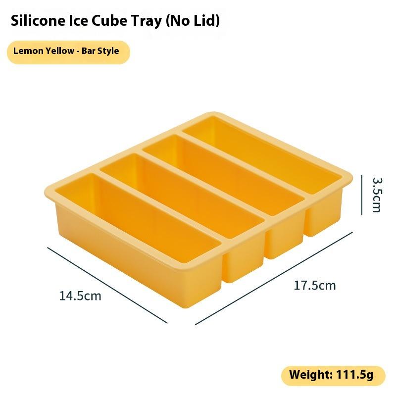 Strip Shap Ice Cube Trays Giant Silicone Ice Cubes Square Tray Mold Non-toxic Durable Wine Ice Cube Easy-Release Ice Cube Molds