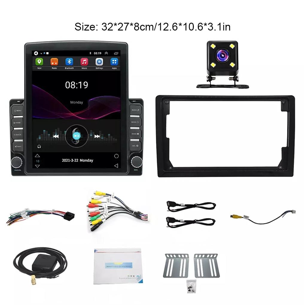 Black Discover Power Of Android Double Din Car Stereo Entertainment With 12LED Rearview Android 13