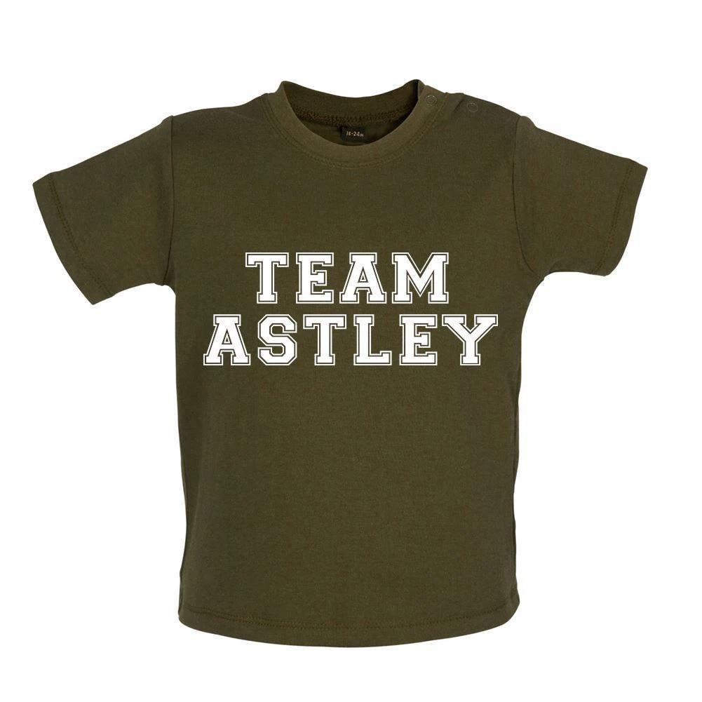 Team Astley - Baby T-Shirt / Babygrow - Rick Music Pop Tour Love Gig Festival 100