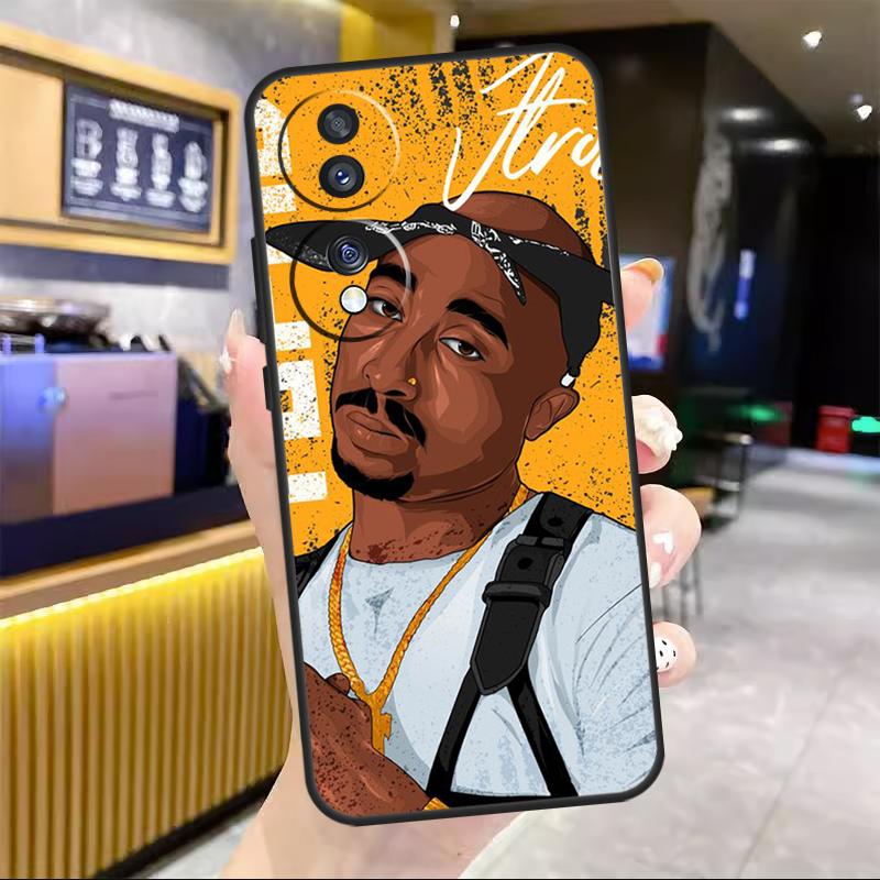 Rapper T-Tupac Shakur For Honor Magic 8 7 6 Pro Case For Honor 200 400 50 70 90 Lite X8c X8b X9a X9b X9c X9d Win RT