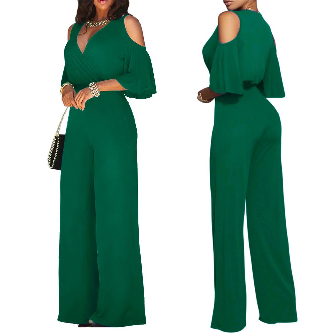 Combinaison Femme Une épaule Minetom - Style élégant à Jambe Large