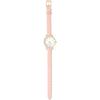 Fieldwork Hello Kitty Analog Watch Pink with Synthetic Leather Strap and Heart Hands Women's Business Casual Timepiece