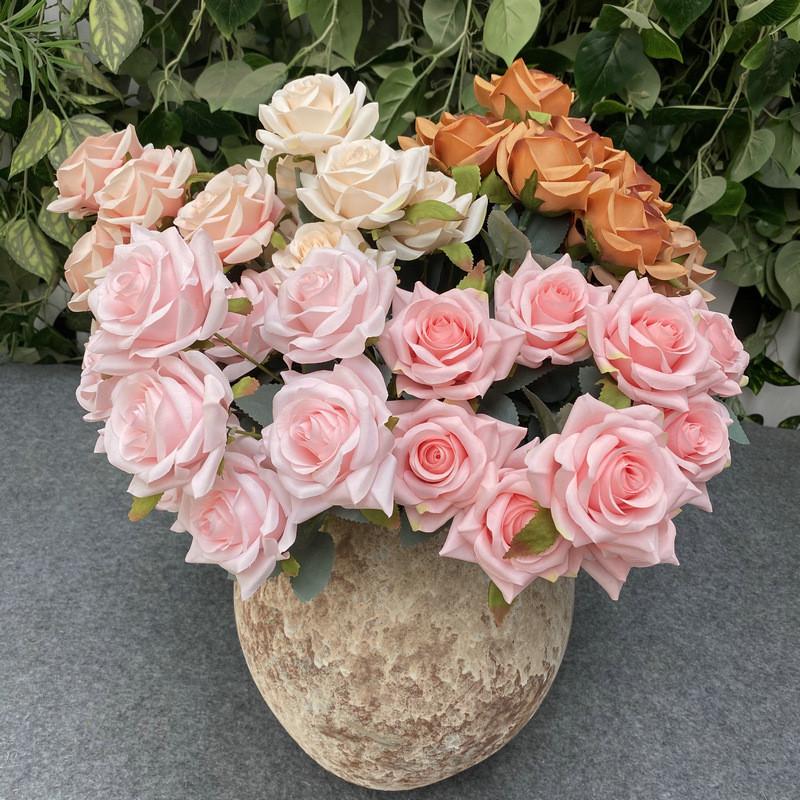Bouquet Artificial Rose For Photography Prop And Home Wedding Gift Decoration