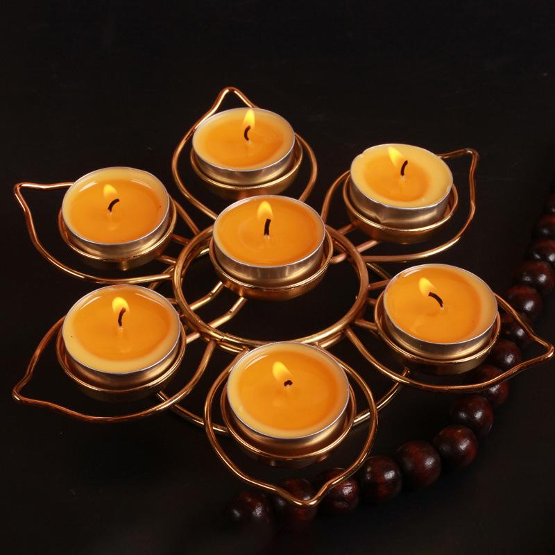 Metal Light Cup Lotus Butter Lamp Holder Temples Buddhist Supplies