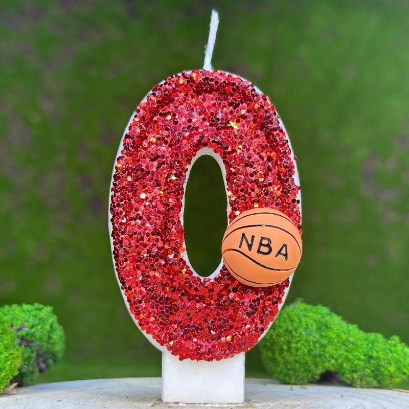 

Creative Numbers Birthday Candle Cake Party Decoration Birthday Wax Diy Basketball Numbers 0
