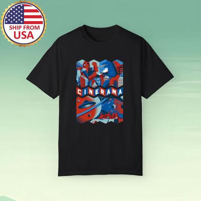 Cinerama Movie Poster Men#039;s Black Size S5XL Unisex T-Shirt