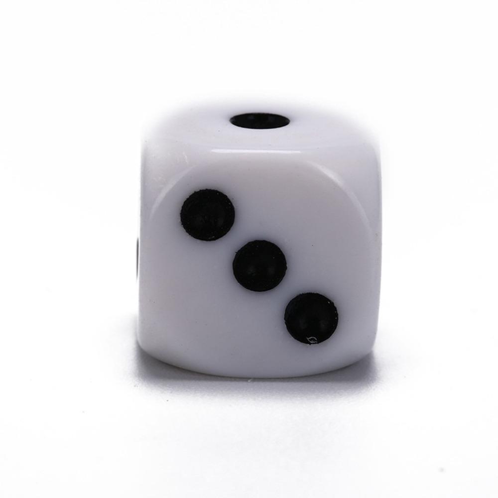5Pcs/10Pcs 14mm/10mm 6 Sided Drinking Dice White Dices Round Corner Point Dice Set Game Accessory Acrylic Cubes RPG Dice