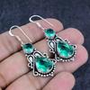 Natural Indicolite Tourmaline Gemstone 925 Sterling Silver Earring 1.97" N5S73