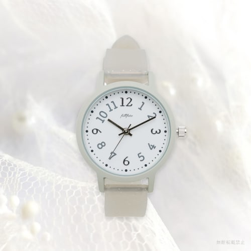 Fieldwork Women's Analog Watch with Silicone Strap and Laminated Leather Strap, Gray, KDS014-2