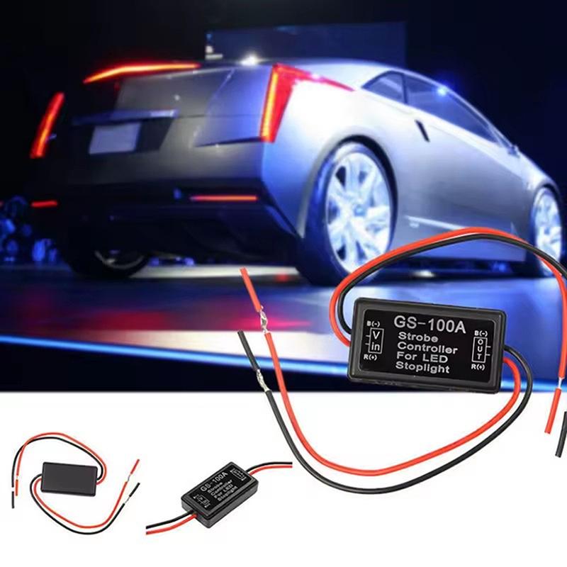 Gs-100A Brake Lights Strobe Controller Led Tail Light Controller Box With Fast Slow Flash Safety Warn Alert Controller For Car