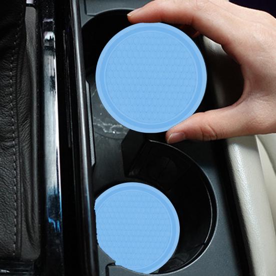 

Car Cup Coasters Sparkling Rhinestone Cup Insert Coasters Non-Slip Silicone Drink Holder Mats for Most Vehicles G
