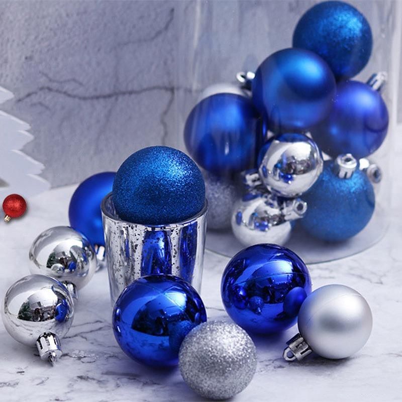 NEW 24pcs Christmas Balls 3cm Colored Ball Pendants DIY Christmas Tree Party Hanging Ornaments Set New Year Home Xmas Decoration