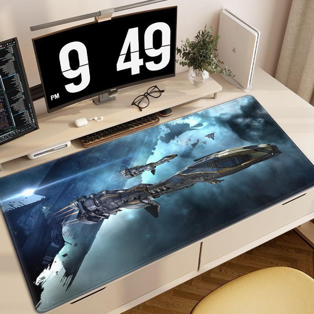 Eve Online Anime Large Mousepad XXL Gaming Accessories Keyboard Desk Mat Laptop Office Carpets Rubber Overlock Mouse Pad for CS