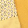 Excellent HERMES Scarf Deer Print Fringe Shawl Yellow Silk Mens Used