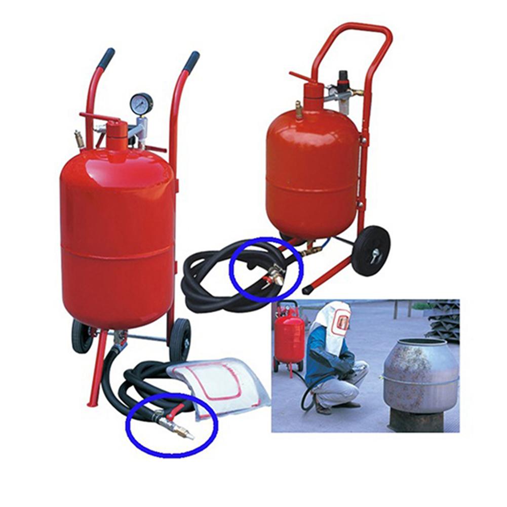 Brass Sandblasting Gas Valve with 5 White Pottery Nozzles Sizes 2.4mm To 5mm for Industrial Metal Rust Removal