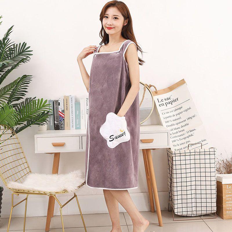 Fusta de baie moale absorbantă îngroșată cu margini Femei adulte îmbrăcate în piept prosop de baie purtabilă