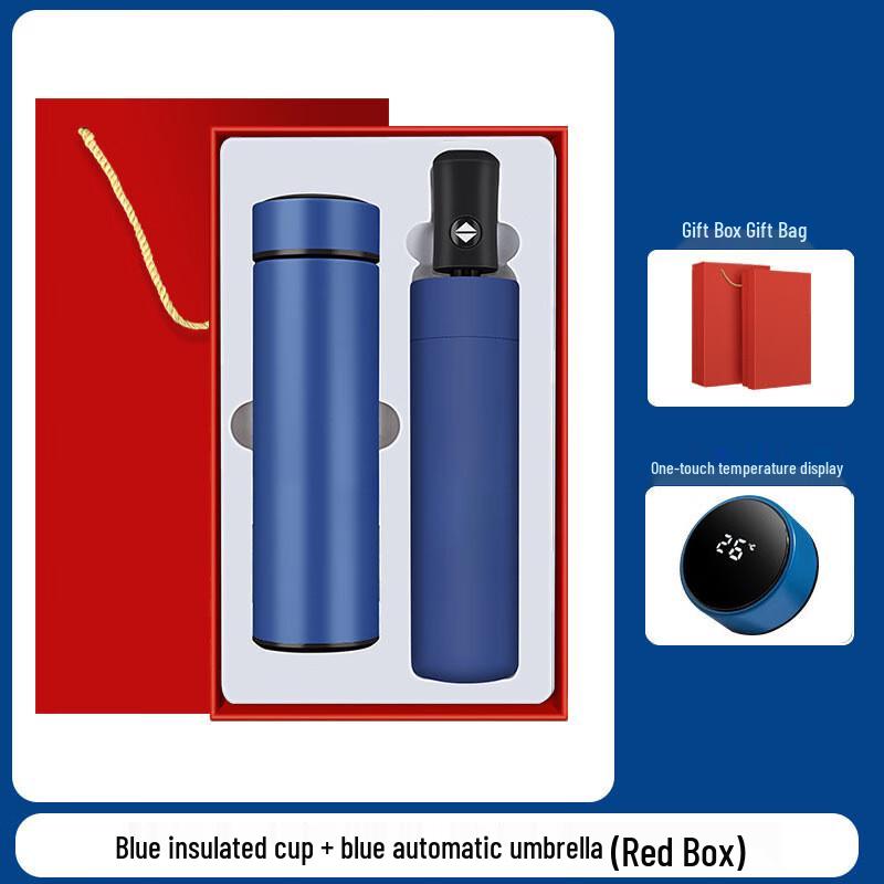 Shangqi Insulated Bottle & Automatic Umbrella Gift Set