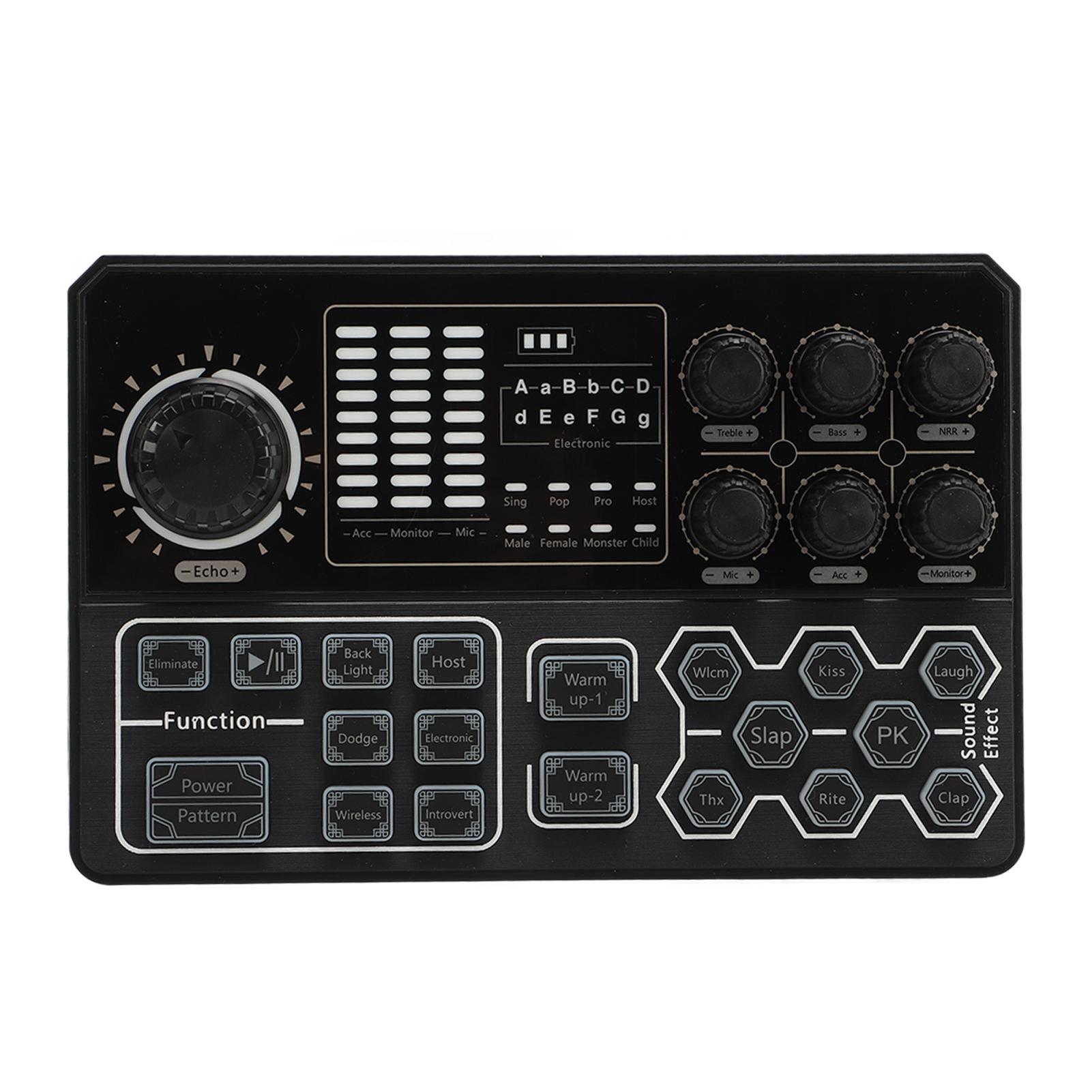 

Звуковая плата эффектов P5 Универсальный звуковой микшер Шумоподавление Звук без потерь RGB Подсветка Несколько