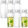 Yarlung 6er-Pack Milchkarton-Wasserflasche, Klarer Plastik-Milchkarton, Tragbare Quadratische Saftflasche für Outdoor-Sport, Reisen, Camping