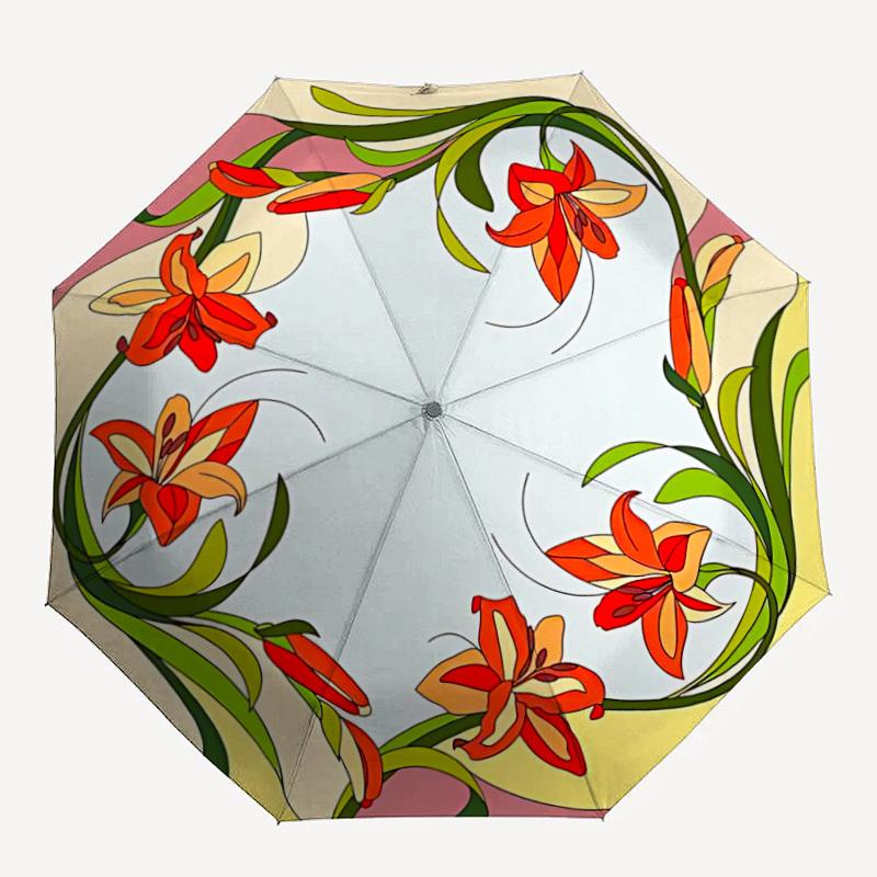 

1pc Floral Pattern Folding Umbrella , 8 Ribs Casual Durable Lightweight Portable Travelling Umbrella For Men & Women yy250728084