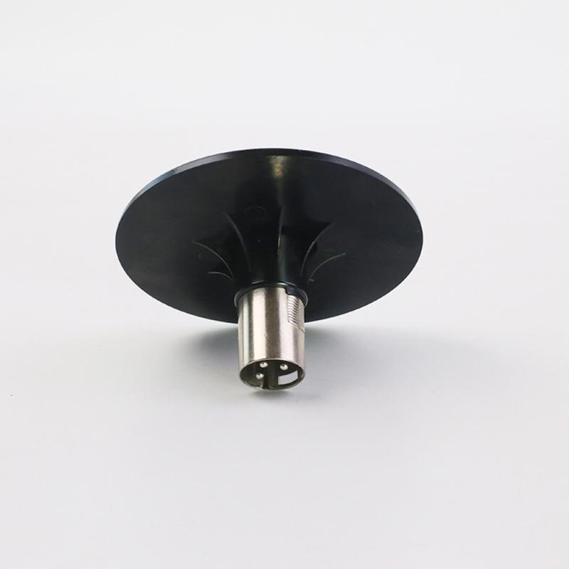 Suction Cup Adapter with 3 Pin Metal Connector Black Round Base 8.5Cm/3.34in for Love Machines Accessories Setups and Spare Part Storage