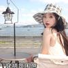 Zhao Lusi's Same Style Fisherman Hat, New Summer Model, Foldable Hat, Outdoor Sun Protection, Large Brim, Makes the Face Look Smaller, Sunshade Hat