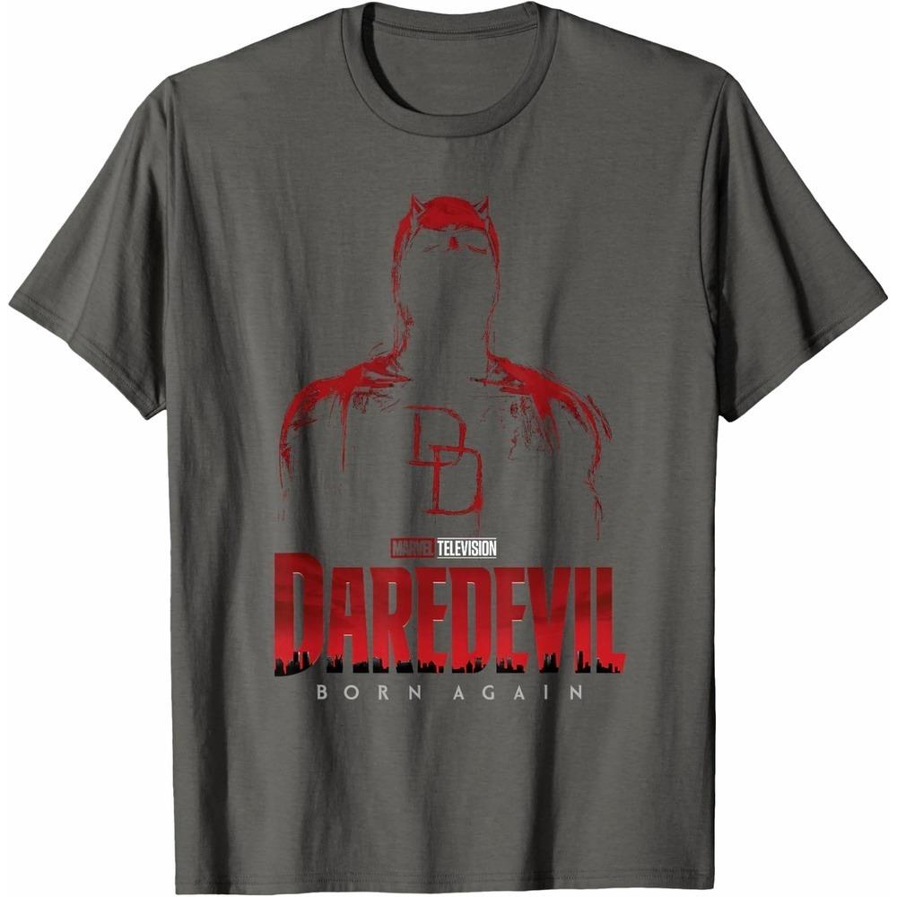 Daredevil Born Again Marvel Dark Silhouette TShirt Men Women Gothic Cotton Outdoor Casual Alt Fashion Trendy All Season Tops