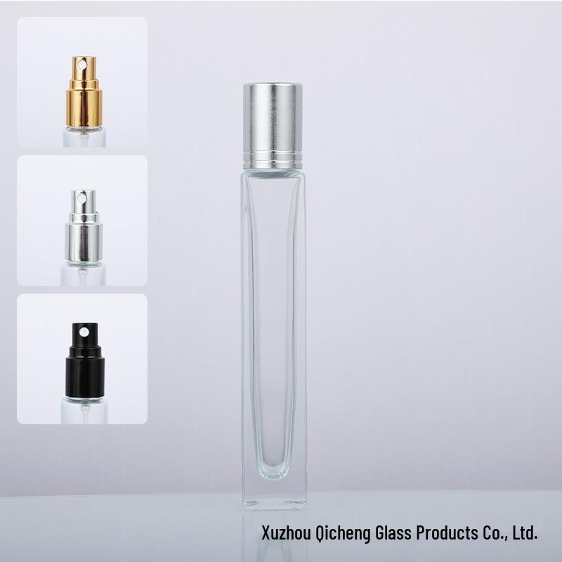 10ml Portable Glass Perfume Bottle with Spray, Roller Ball, and Lid - Silkscreen Compatible