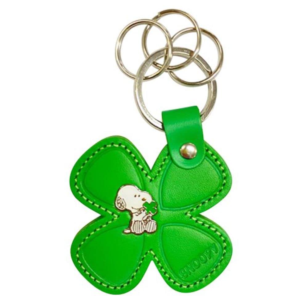 

[Ushikubo Kogeisha] Toys and Miscellaneous Goods Peanuts Leather Keychain Green