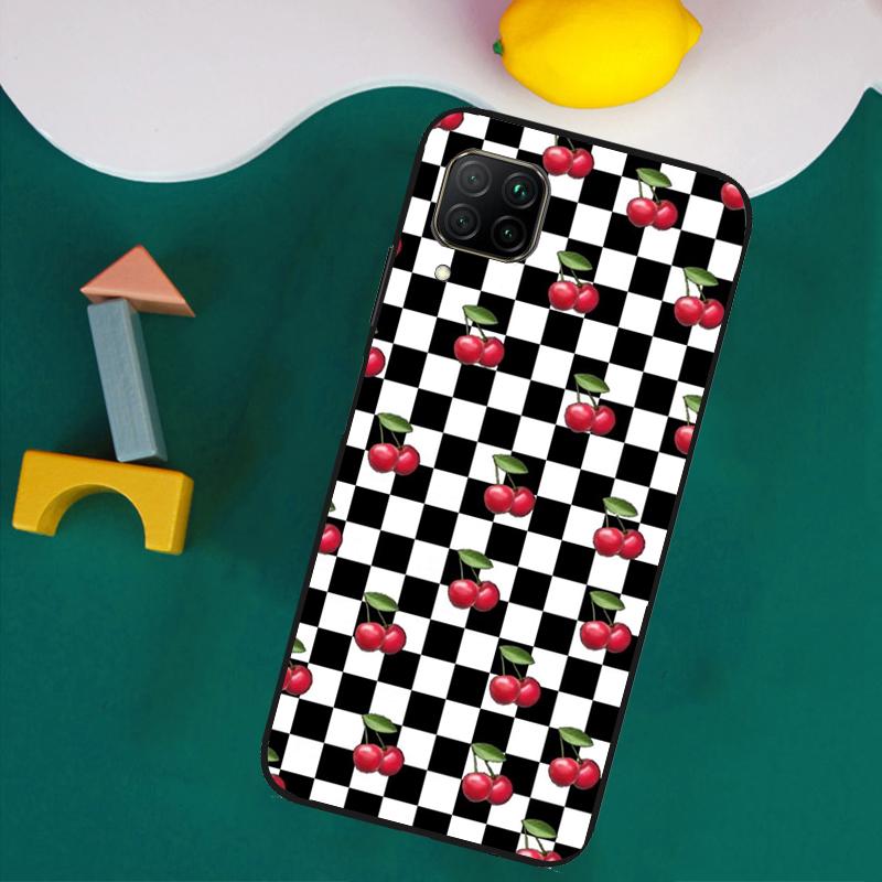 Checkerboard Sunflower For Huawei Nova Y73 Y72 Y70 Y90 Y60 Y61 Y91 12s 12i 11i 8i 9 10 SE P40 Lite P30 P60 Pro Case