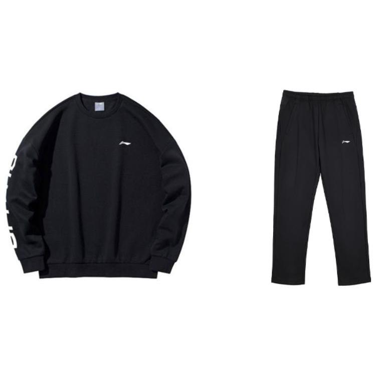 Li Ning Casual Sportswear Men s Crew Neck Moderate AWDSD23-1+AKLTC41-1 S