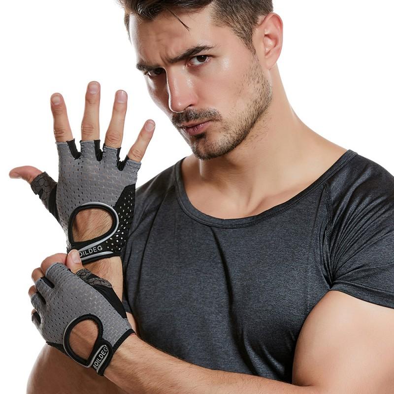 Half-Finger Gym Gloves Breathable Anti-Slip Pull-Up Cycling Fitness Women