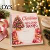 Festliche Feiertagsgeschenkpräsentation DIY Spiralgebundenes Weihnachtskartenbuch, 5x7 Heft, Dekoratives Heft 10 Seiten Frohe Karten, Geschenke für Familie,