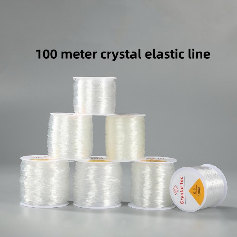 100 meters Crystal Transparent Elastic Bracelet String Cord For Jewelry Making And Bracelet Necklace Making Diy Sewing Thread